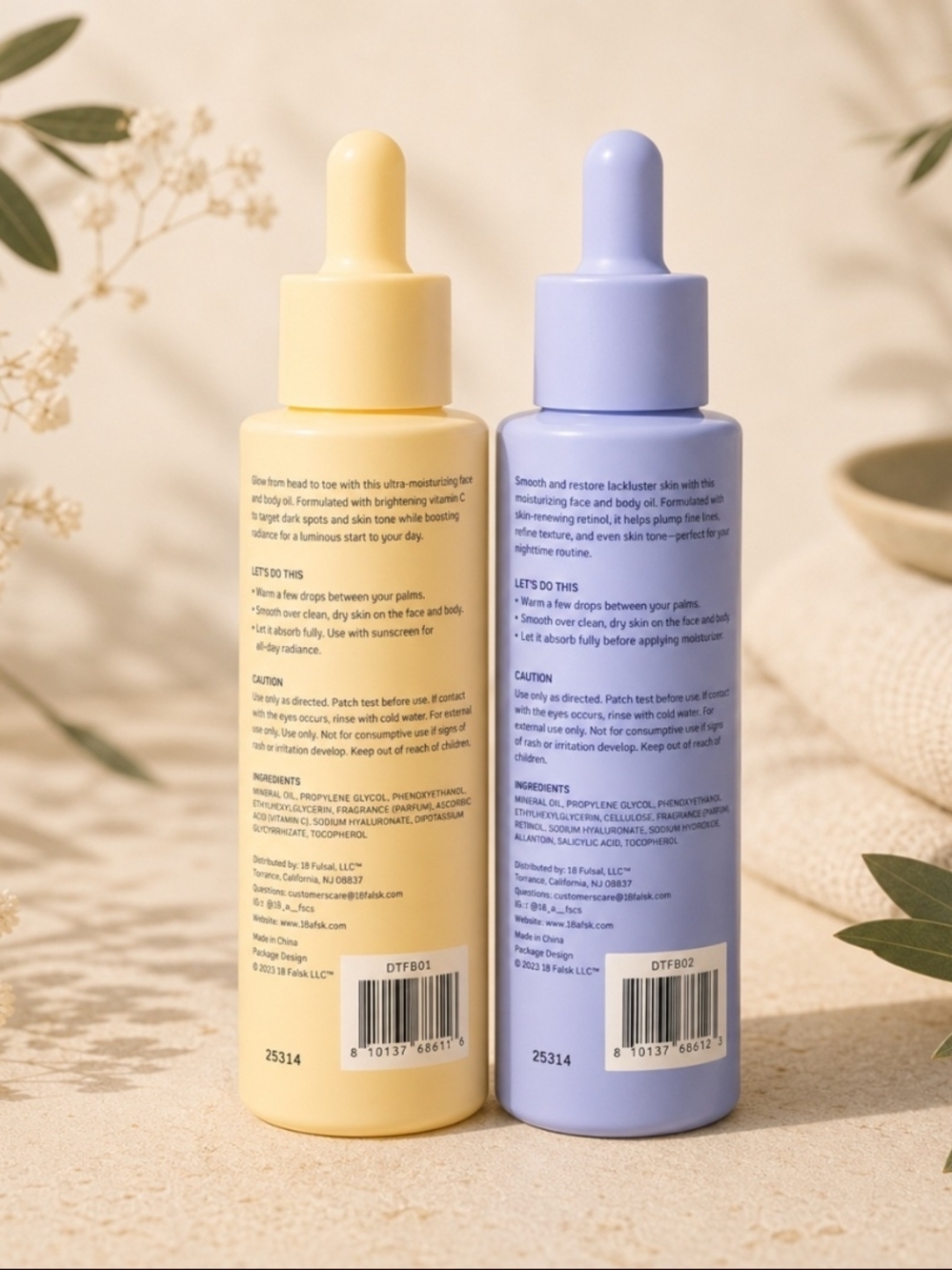 Spa Scentials Glow + Smooth Oil Set | Vitamin C & Retinol Face - Body Oils - Picture 4 of 4